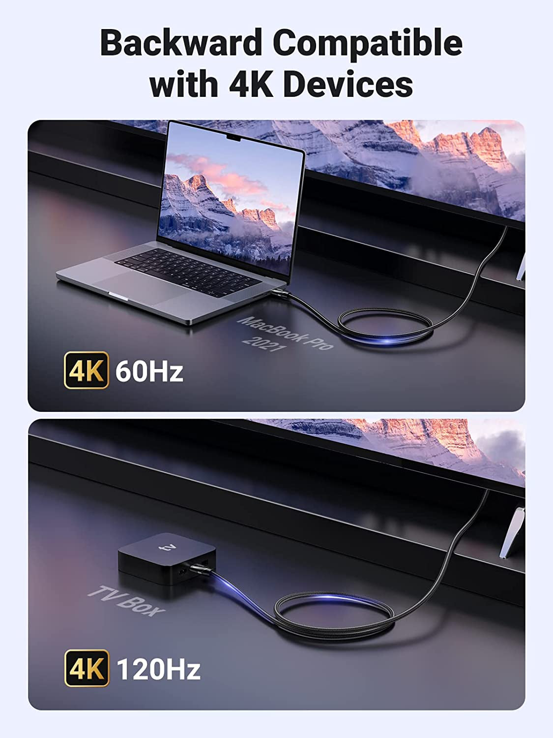 Ugreen 8K HDMI kabel 2.1 8K@60Hz 4K@120Hz, 3M - polybag