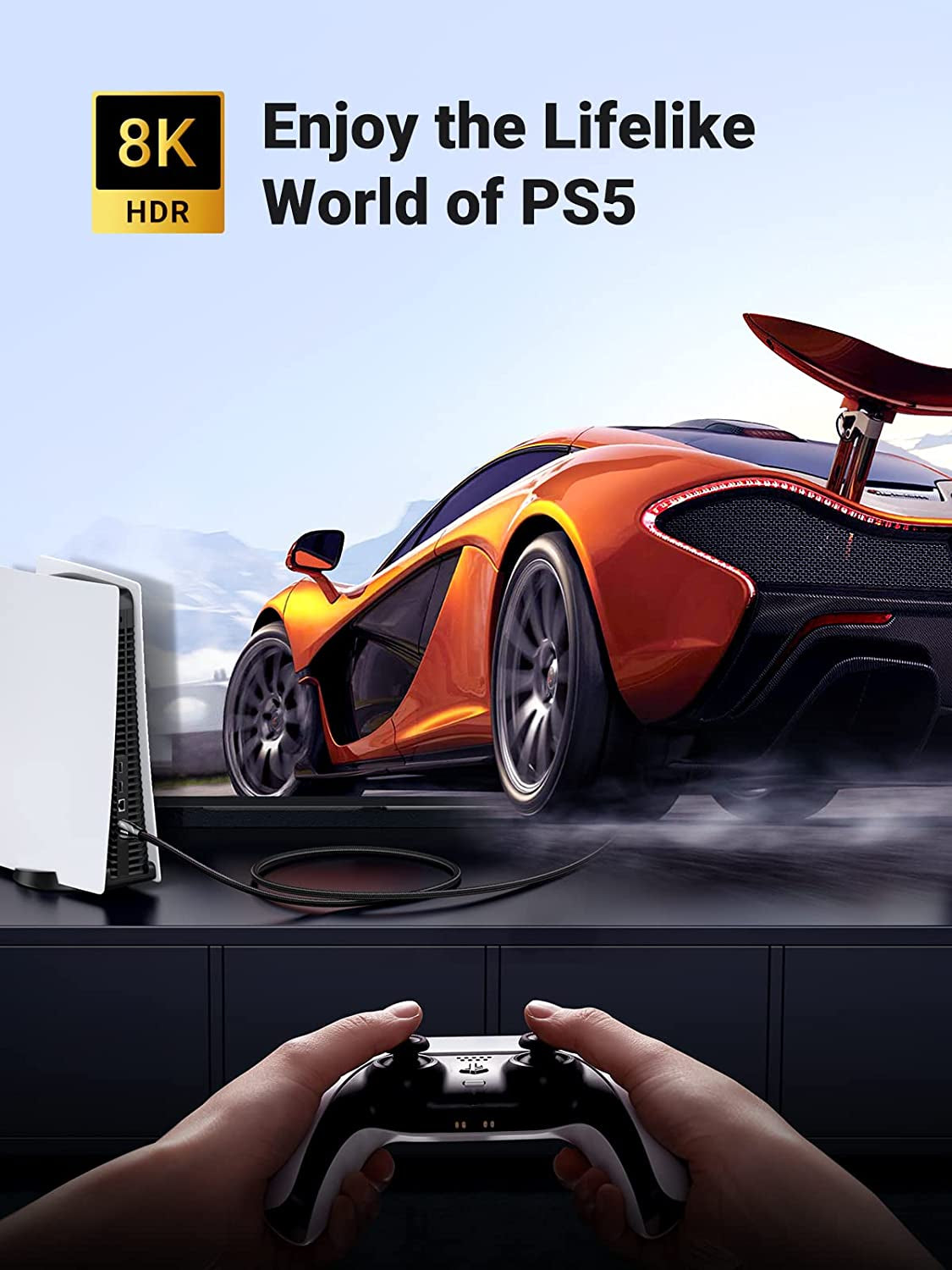 Ugreen 8K HDMI kabel 2.1 8K@60Hz 4K@120Hz, 3M - polybag