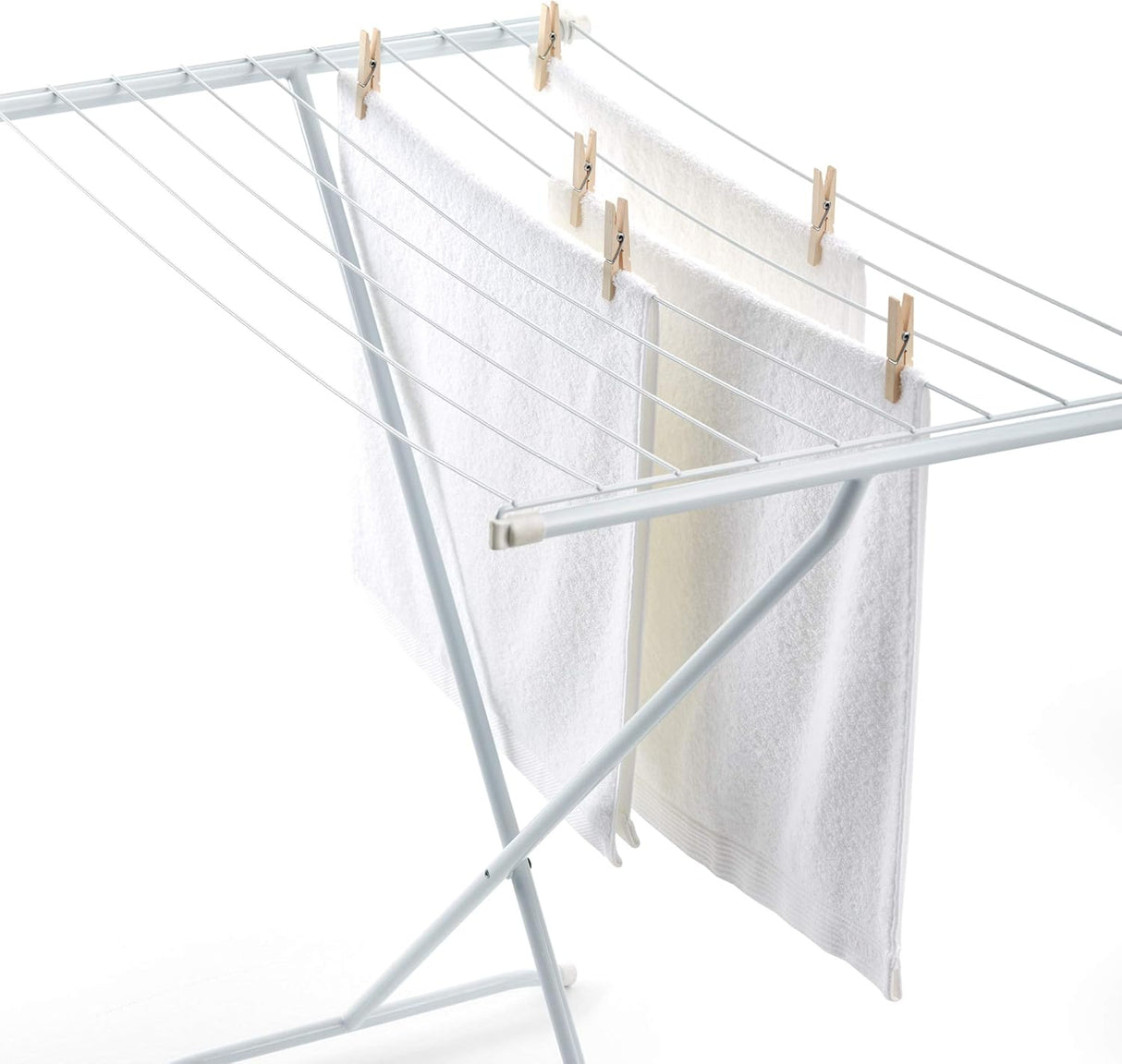 Rayen Stojalo za sušenje perila jekleno mat bela 90 x 53,5 x 82 cm 003311