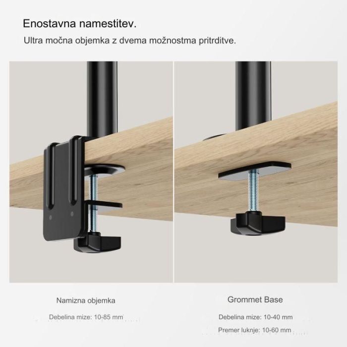 VonHaus trojni namizni nosilec do diagonale 27 plinska vzmet