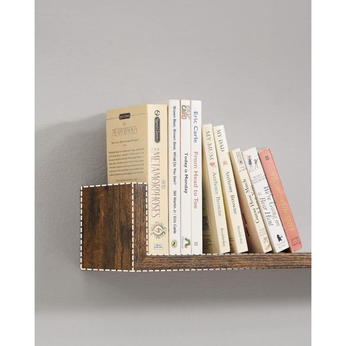 SONGMICS komplet 3 plavajočih stenskih polic