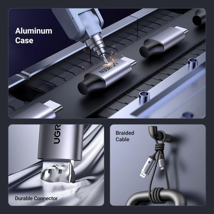 Ugreen kabel USB C v DisplayPort 1.4 8K@60Hz 4K@240Hz, 3M