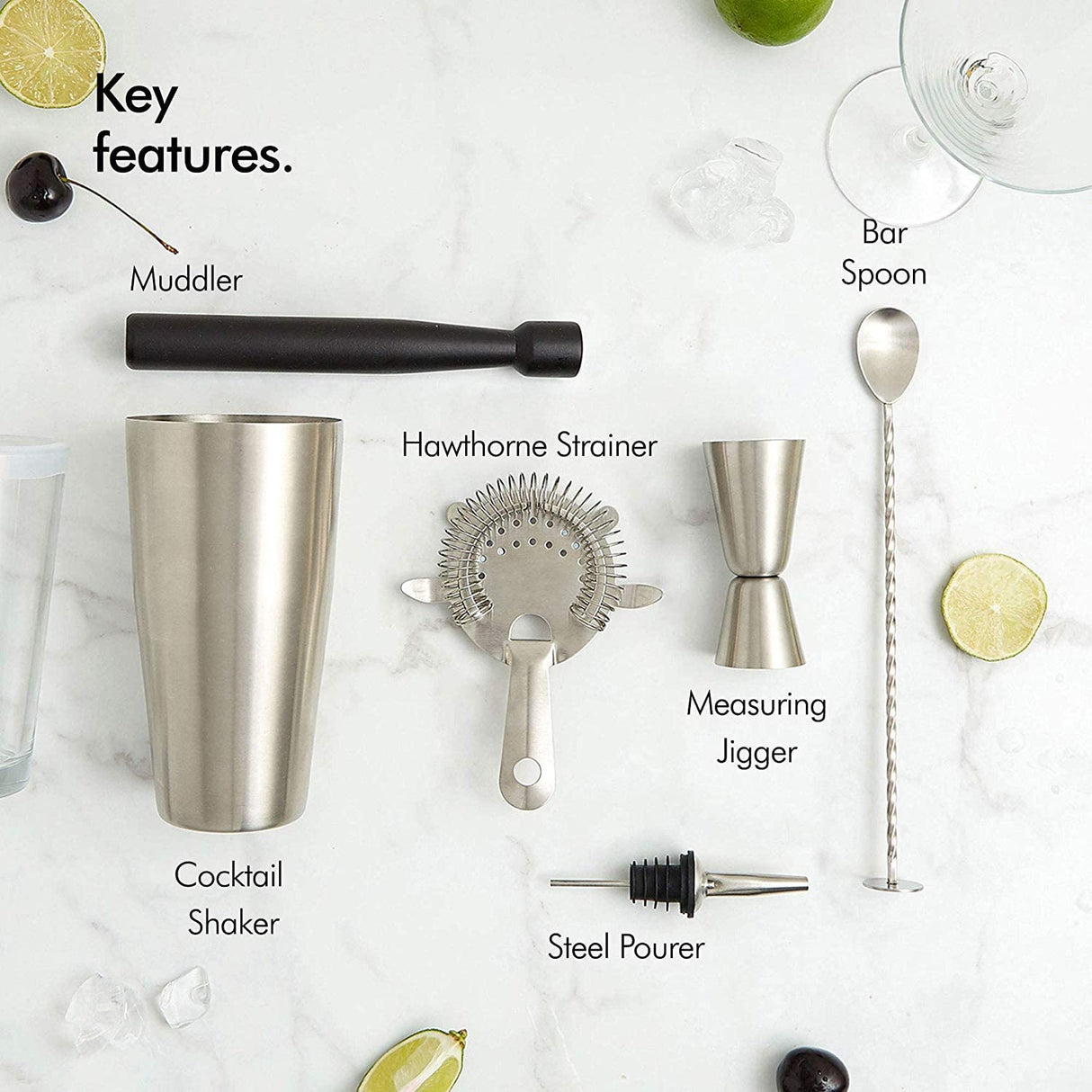 VonShef 6 delni set za koktajle Boston