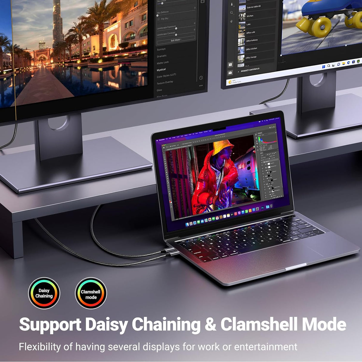 Kabel UGREEN USB C v DisplayPort 1.4 8K@60Hz 4K@240Hz, 1M