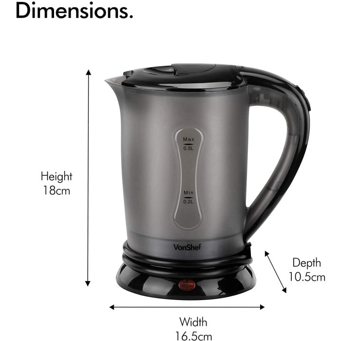 Vonshef potovalni grelnik in dve skodelici