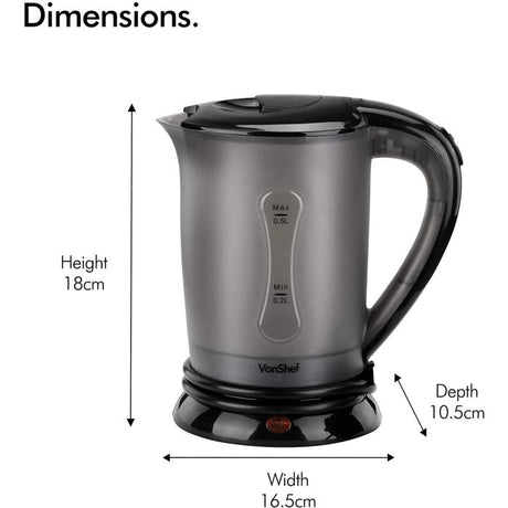 Vonshef potovalni grelnik in dve skodelici