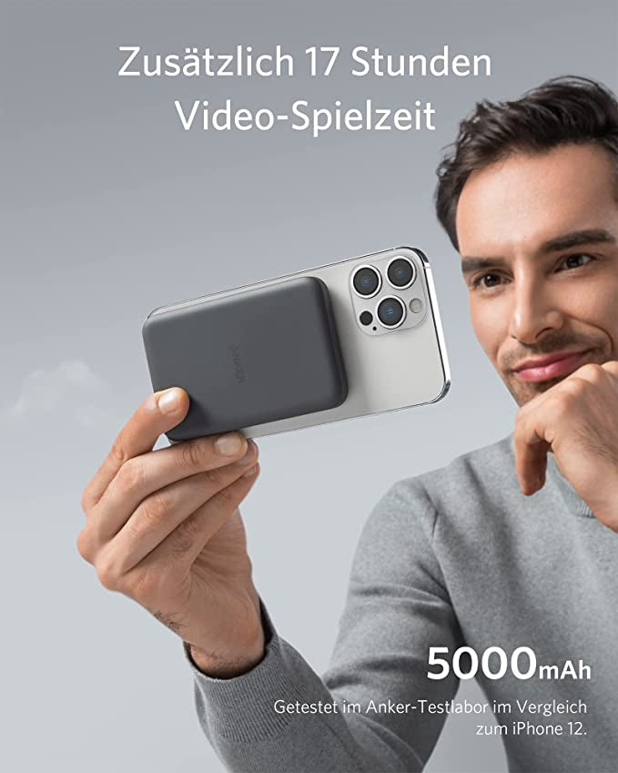 Anker MagGo 633 Magnetni brezžični polnilec in powerbank črn