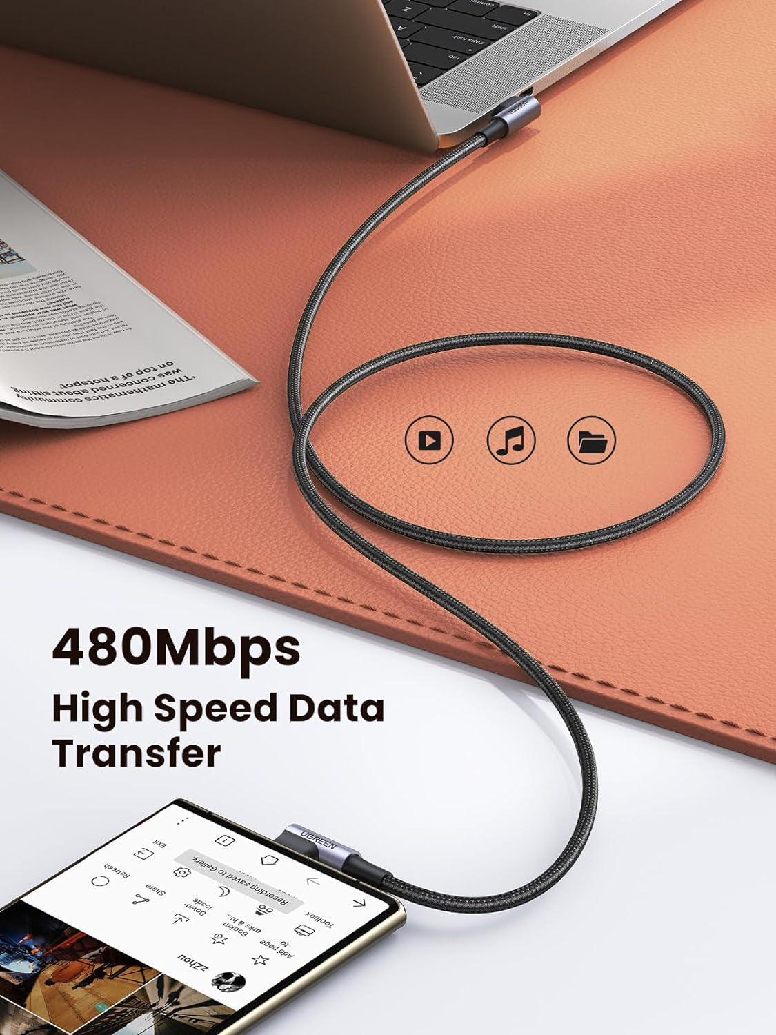 Ugreen kotni USB-C 60W kabel 1M