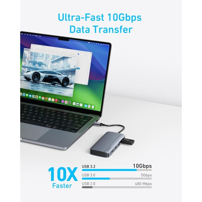 Anker USB-C Hub 7v1, Dual Display