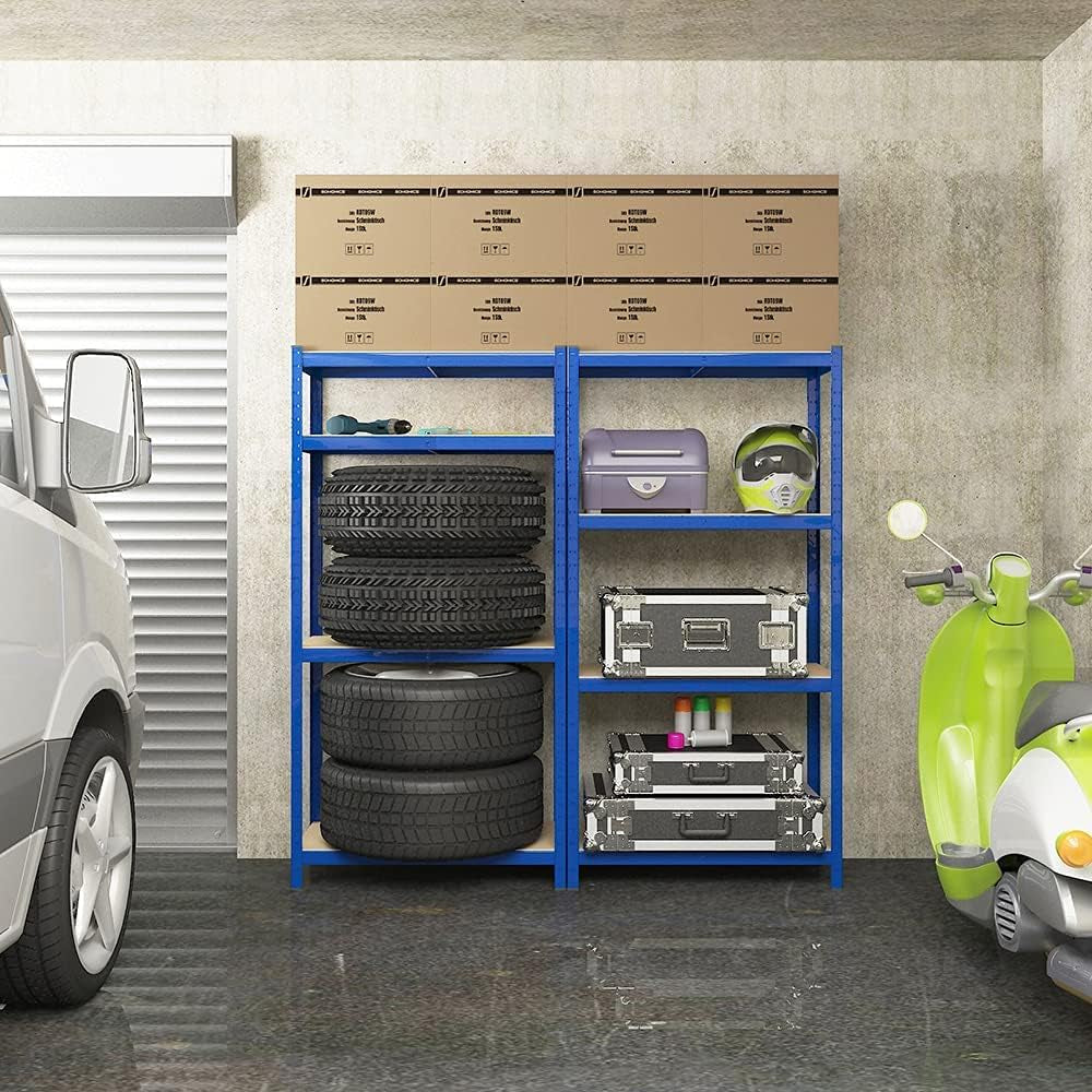 SONGMICS Regal 80 x 160 x 40 cm rjavo-moder,GLR44Q