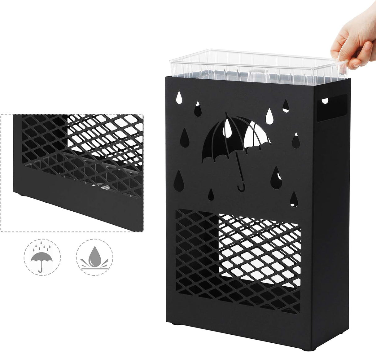 SONGMICS Kovinsko stojalo za dežnike pravokotno