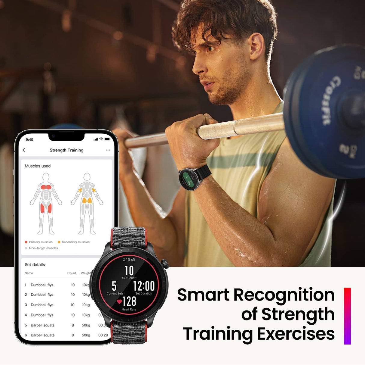 Amazfit GTR4 pametna ura, Siva