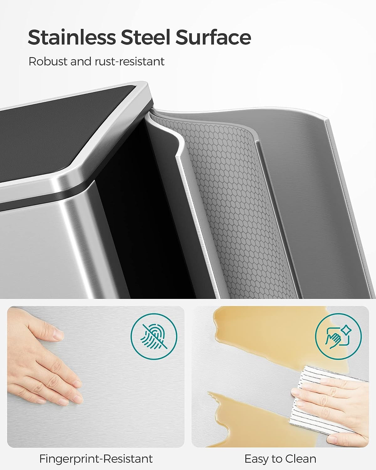 SONGMICS koš za ločevanje odpadkov 2x30L, LTB60NL