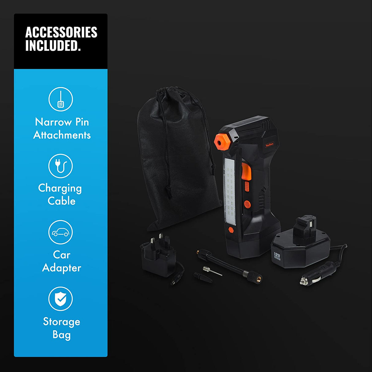 VonHaus 12V polnilec pnevmatik z digitalnim merilcem tlaka