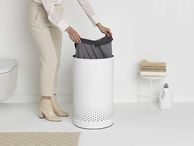 Brabantia koš za perilo 60L okrogel, bel