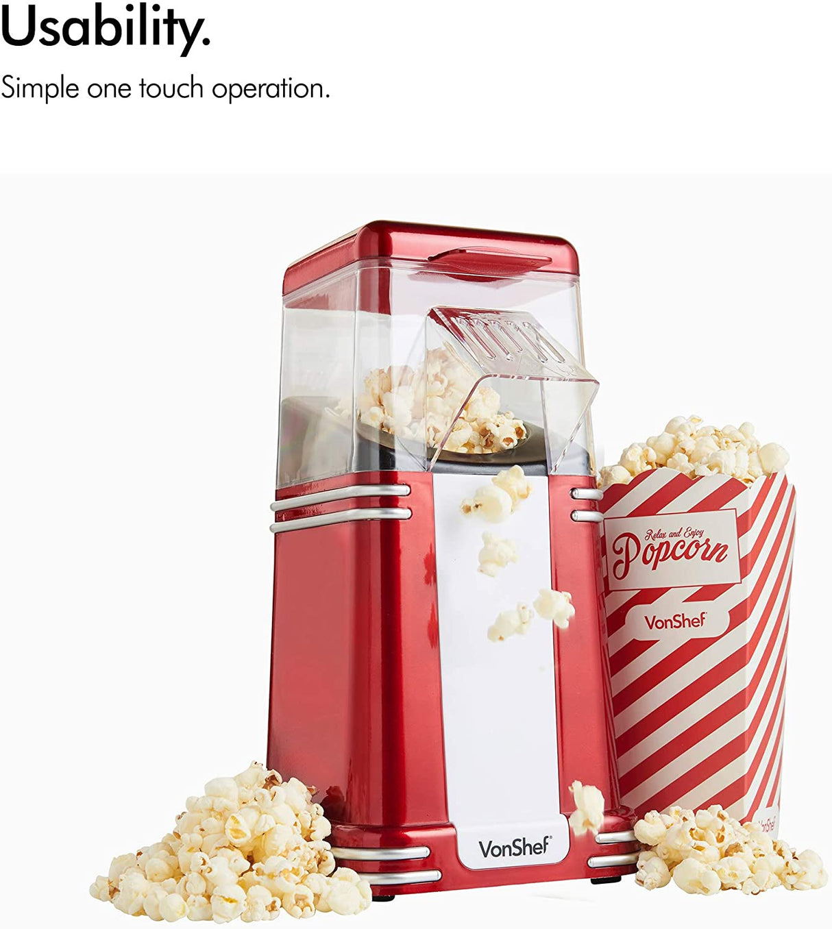 Vonshef retro aparat za pripravo pokovke