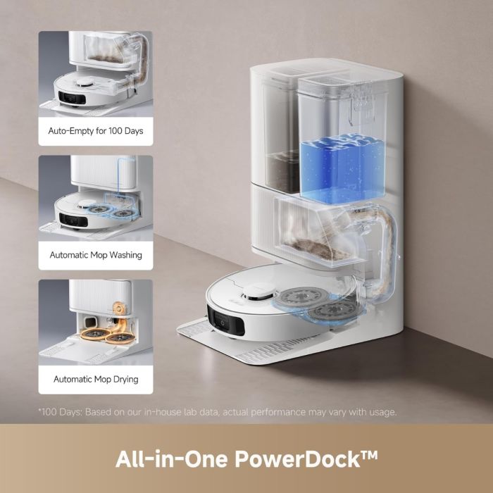 Dreame D20 Ultra robotski sesalnik, bel