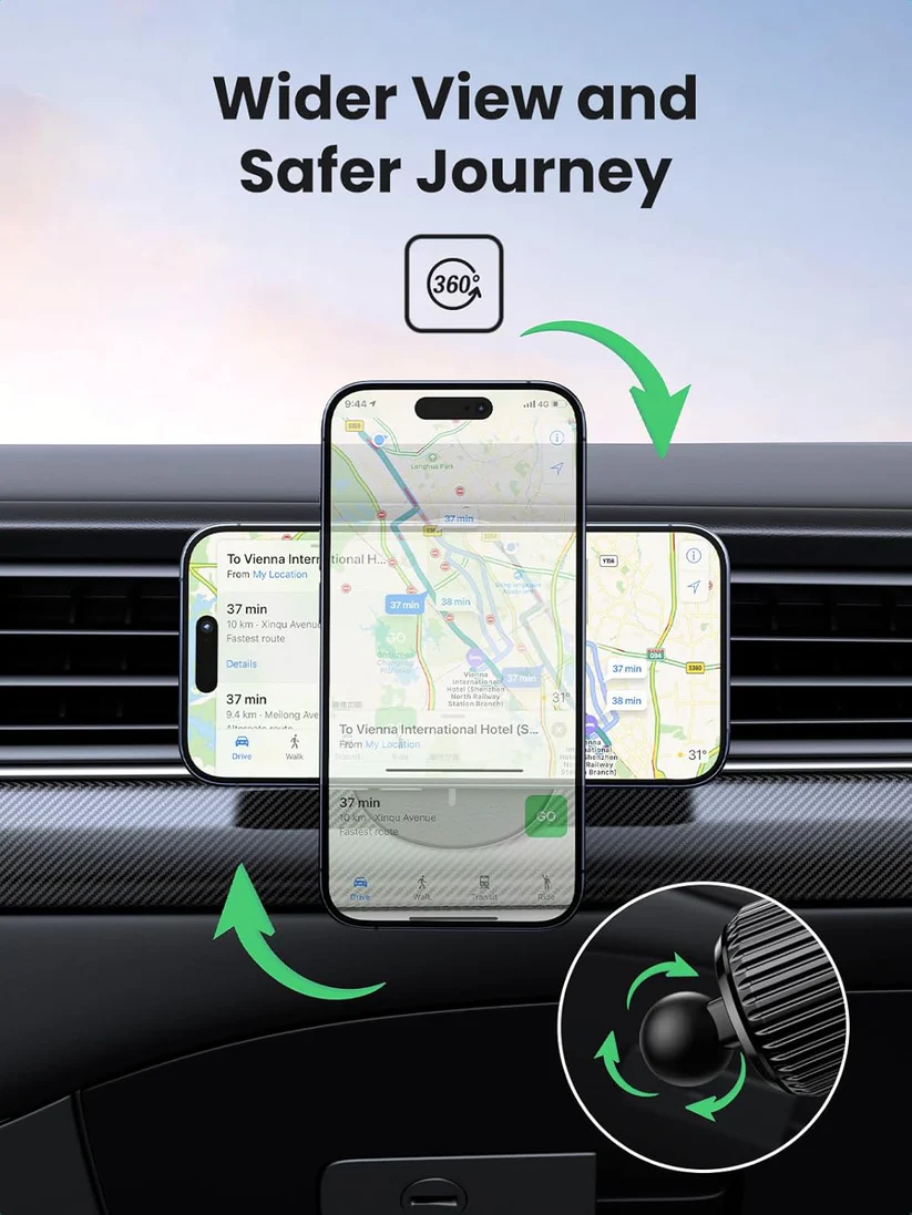 Ugreen Magsafe magnetno avtomobilsko stojalo in brezžični polnilnik