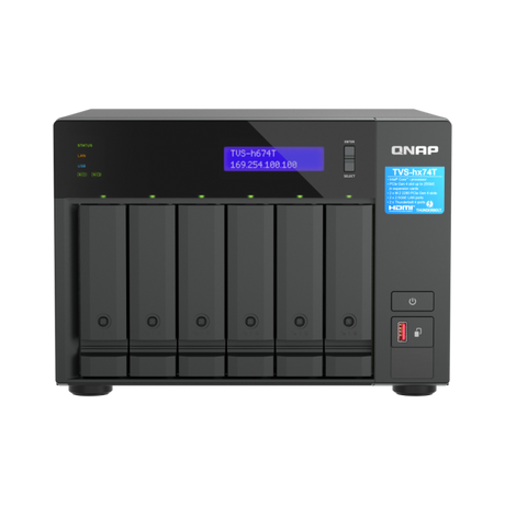 QNAP NAS za 6 diskov, 32GB ram; 2,5Gb mreža, Thunderbolt