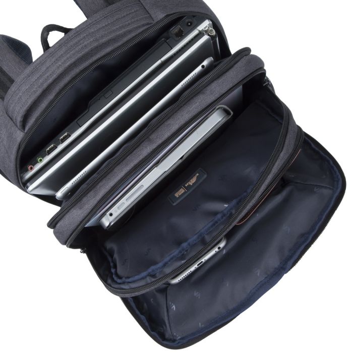 RivaCase črn ECO nahrbtnik za prenosni računalnik 16 7765