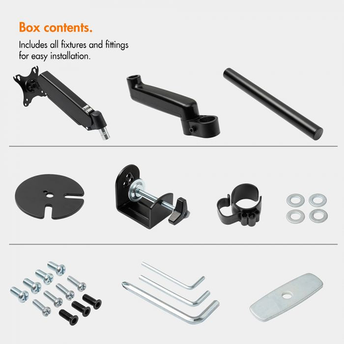 VonHaus enojni nosilec za monitor do diagonale 32'', plinski drog