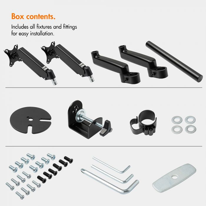 VonHaus dvojni nosilec za monitor do diagonale 32'', plinski drog