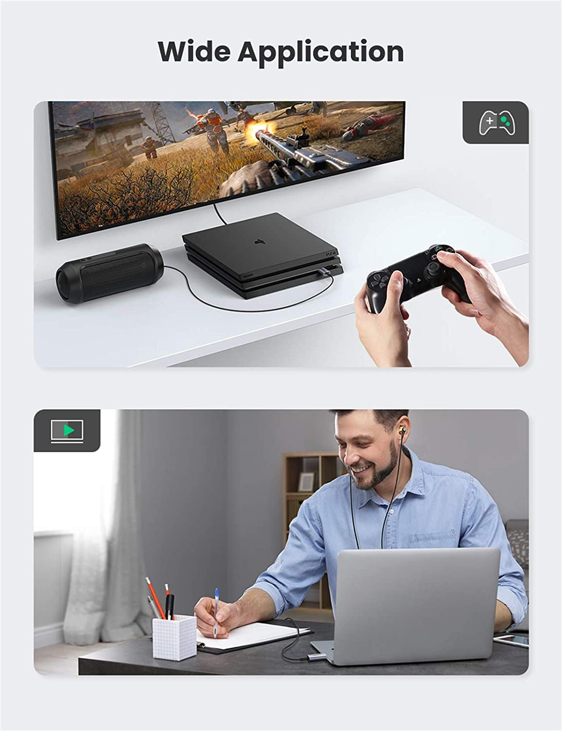 UGREEN USB zunanja zvočna kartica iz USB na 3.5mm avdio - box