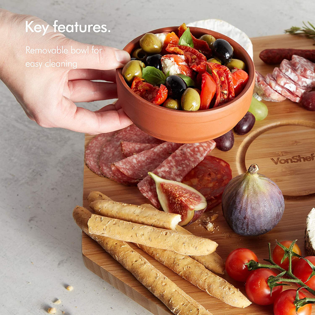 VonShef bambusova vrteča plošča Lazy Susan