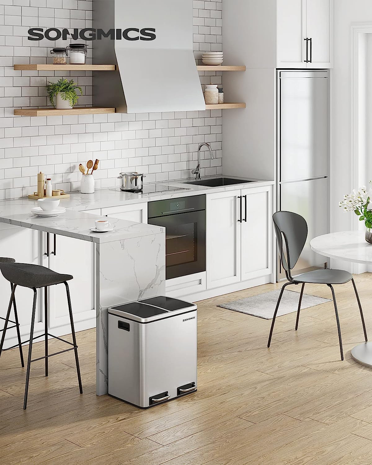 SONGMICS koš za ločevanje odpadkov 2x15L, LTB30H