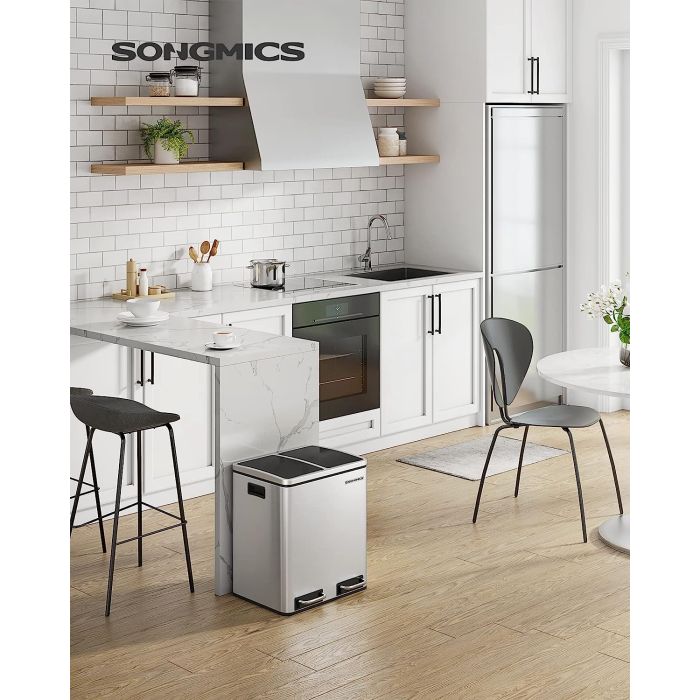 SONGMICS koš za ločevanje odpadkov 2x15L, LTB30H