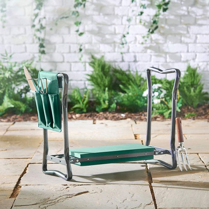 VonHaus 2v1 klečalnik in pručka za sedenje & set orodja