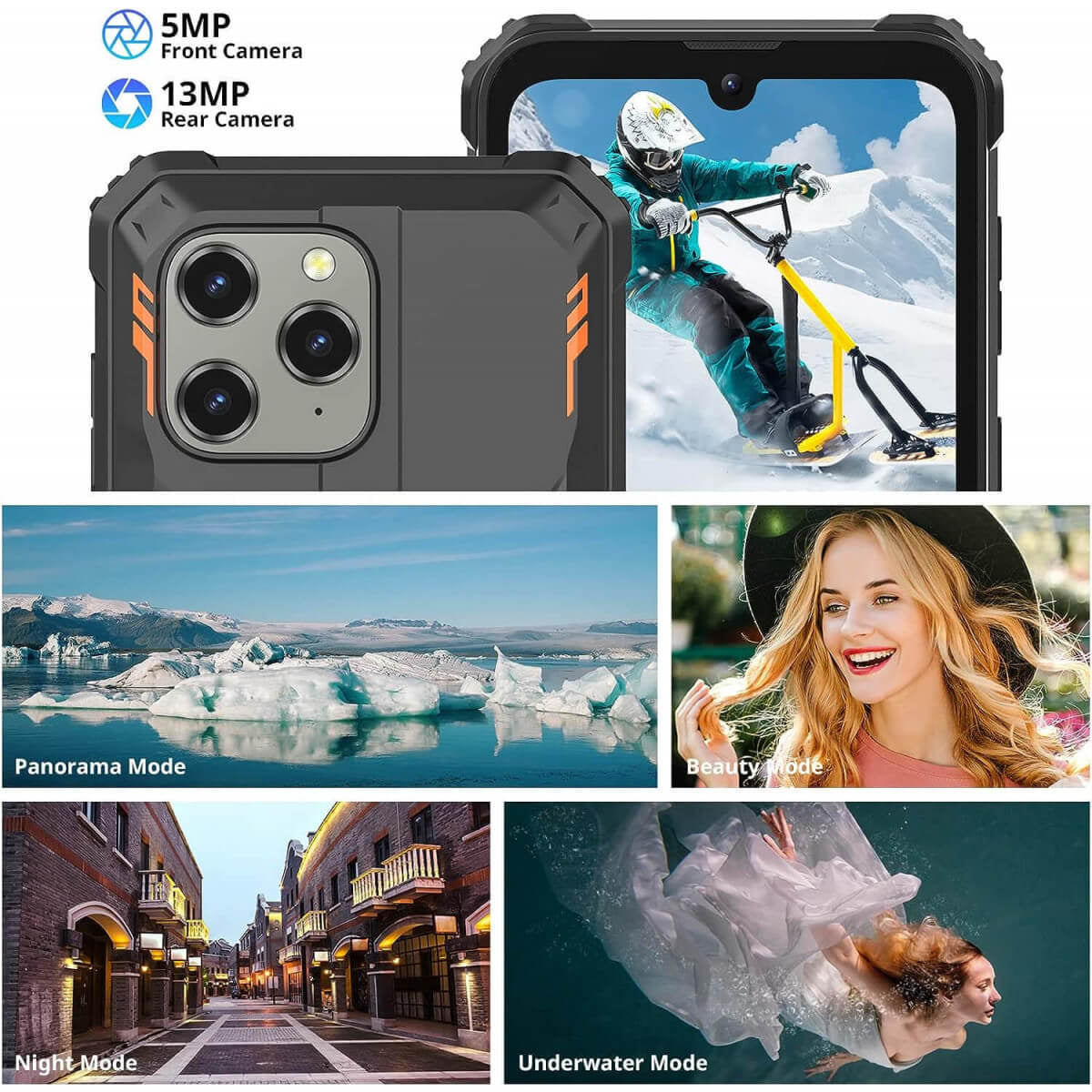 Blackview pametni robustni telefon BV5300 PLUS 8/128GB, oranžen