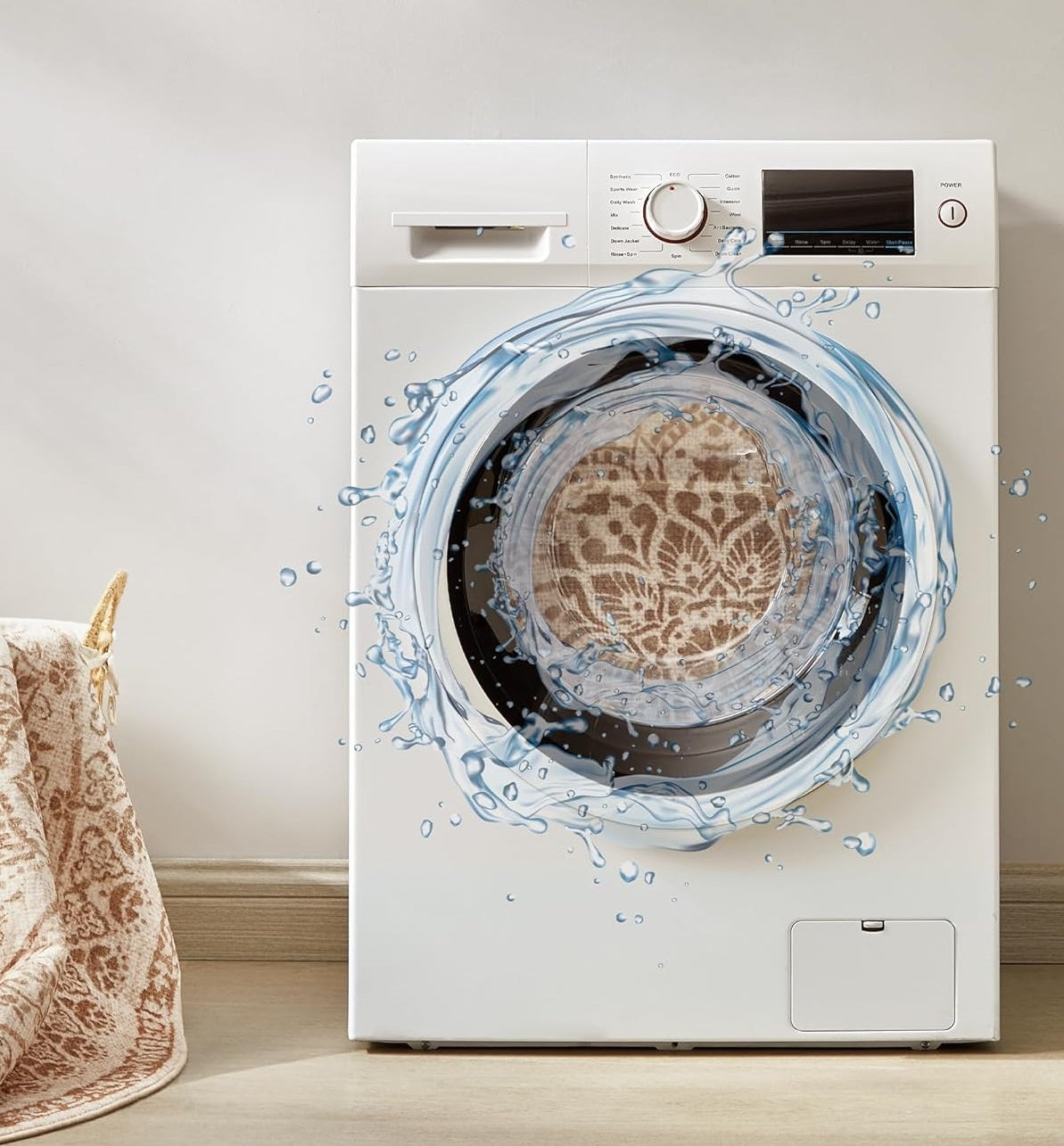 SONGMICS HOME Okrogla Preproga, 120 cm