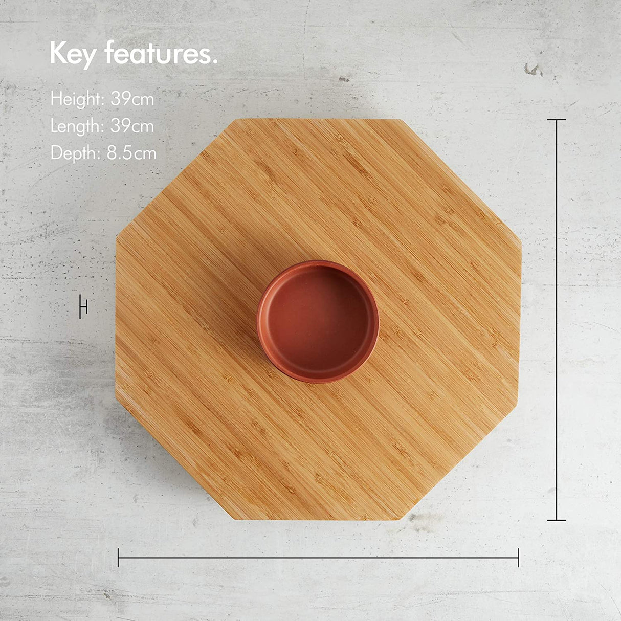 VonShef bambusova vrteča plošča Lazy Susan