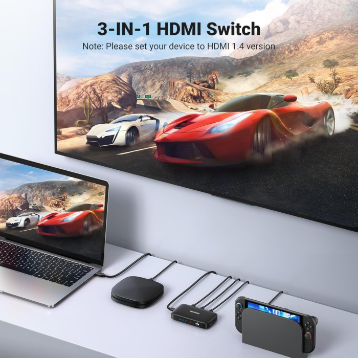 Ugreen HDMI 3x1 HDMI stikalo 4K@30Hz