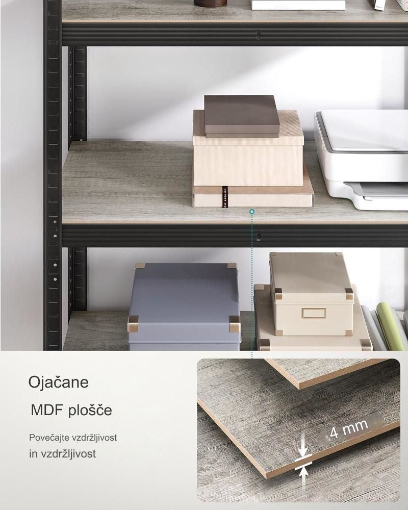 SONGMICS Regal 30 x 75 x 150 cm naravno rjavo,GLR030B11