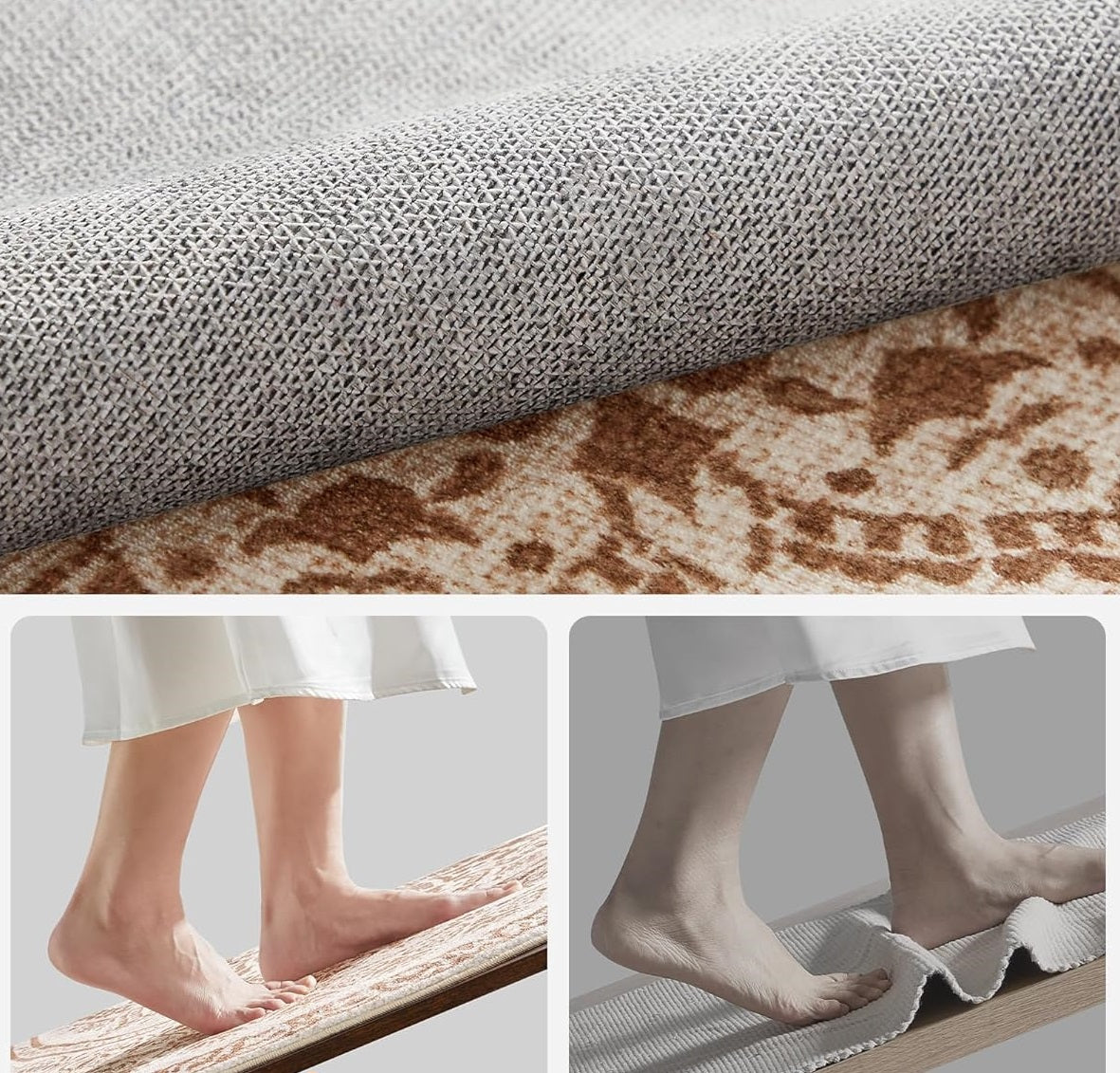 SONGMICS HOME Okrogla Preproga, 120 cm