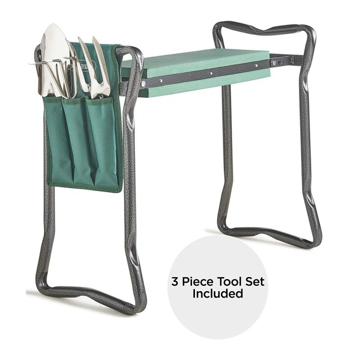 VonHaus 2v1 klečalnik in pručka za sedenje & set orodja