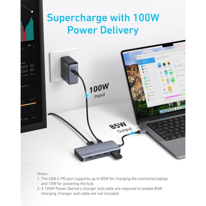 Anker USB-C Hub 7v1, Dual Display