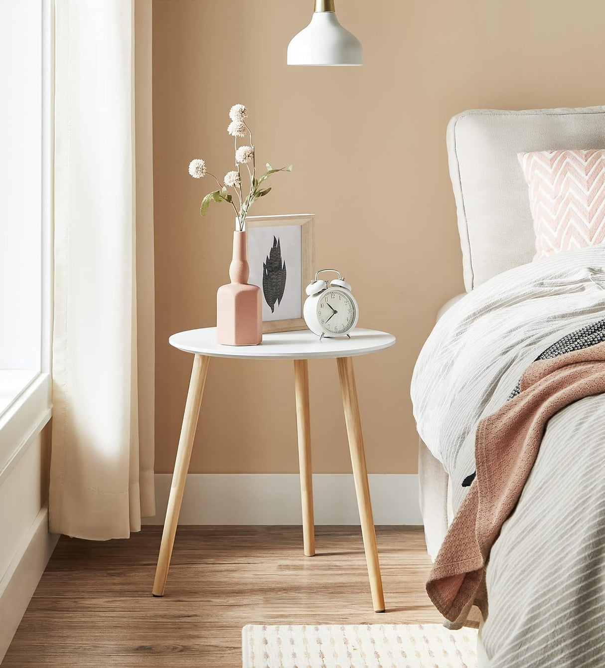 SONGMICS Miza 2X za dnevni prostor 45 x 50 x 45cm bela, LET07WN