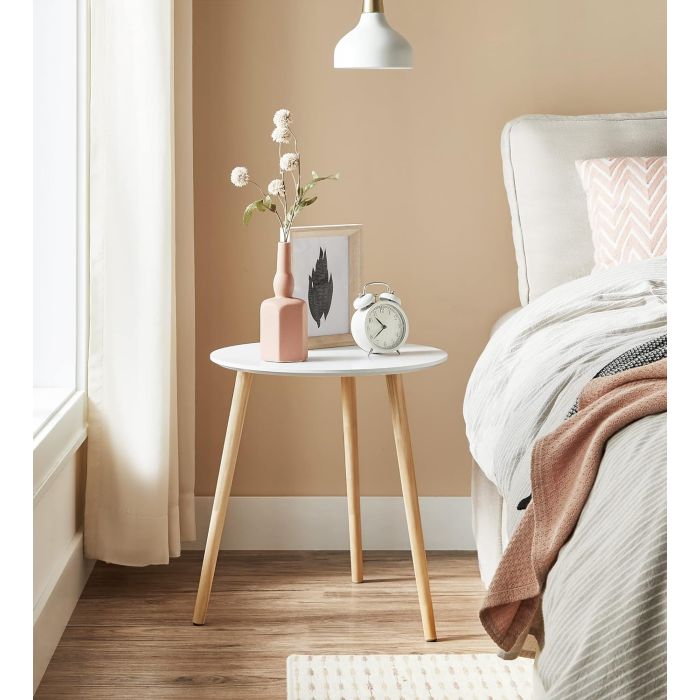 SONGMICS Miza 2X za dnevni prostor 45 x 50 x 45cm bela, LET07WN