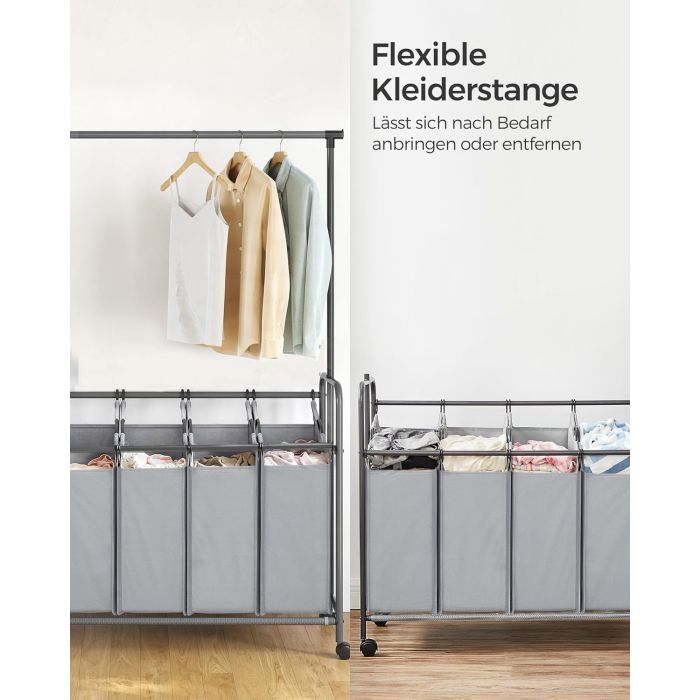 SONGMICS Košara za perilo s 4 predelki RLS44GS