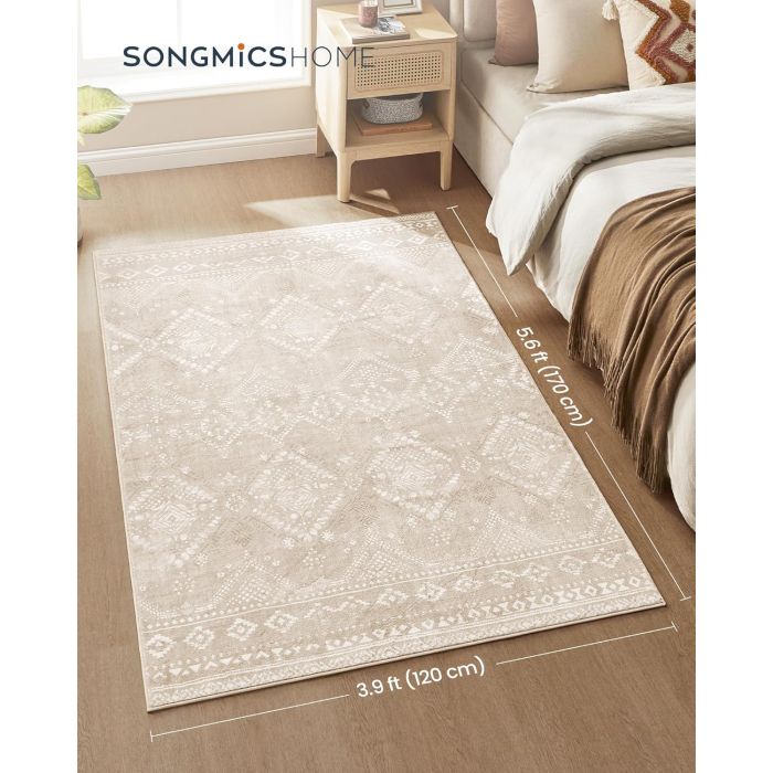 SONGMICS HOME Nedrseča preproga v barvi kapučina