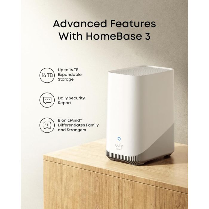 Anker Eufy Security SoloCam E42 komplet 2 kamer + HomeBase 3 baza + 2 solarna panela