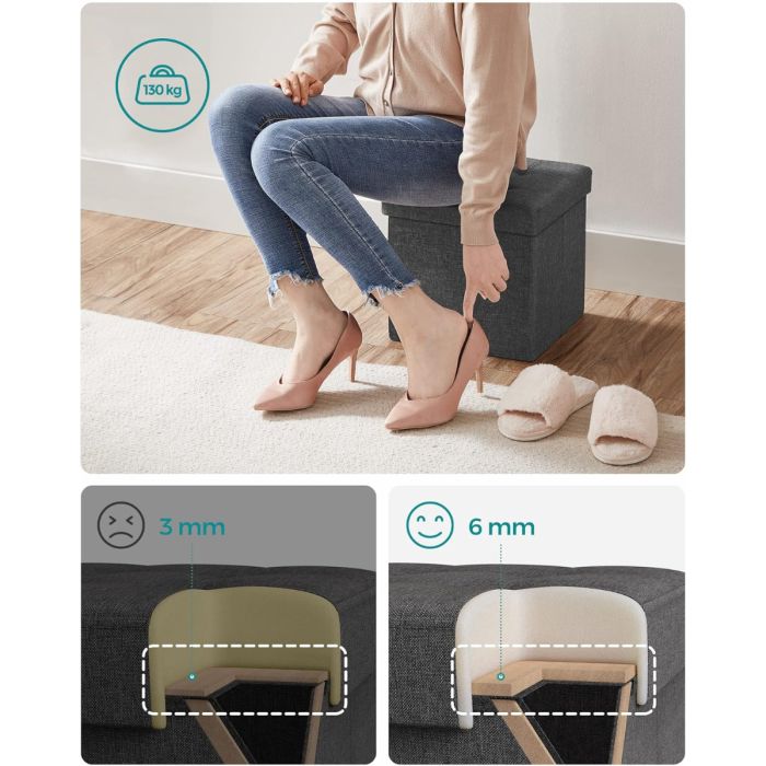 SONGMICS zložljiva shranjevalna tabureta