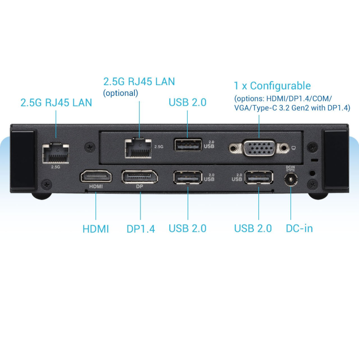 ASUS NUC Mini-PC Intel N100 / DDR4 / USB 3.2 Gen1 / NVMe PCIe 3.0 / Wi-Fi 6E / pasivno hlajenje