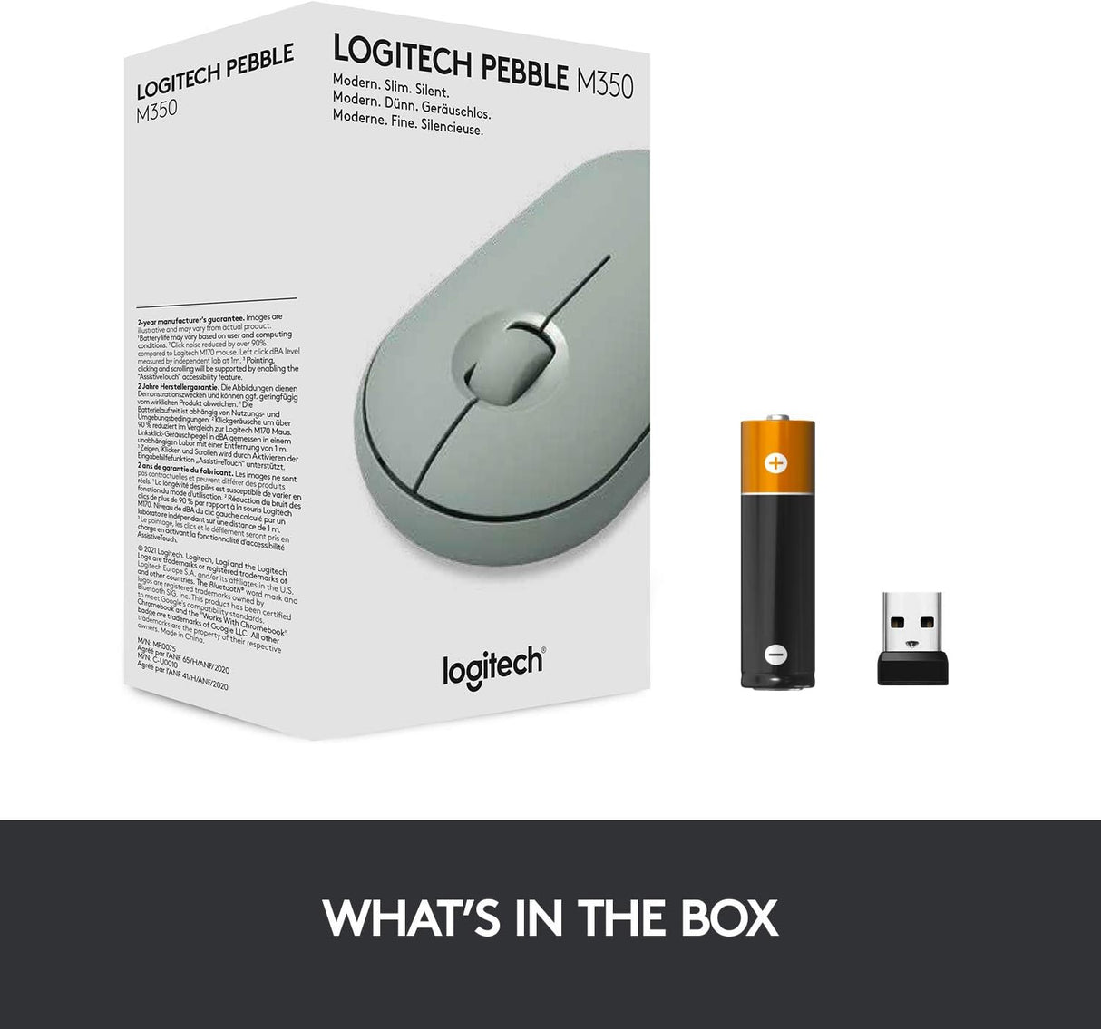 Logitech miška Pebble M350 Wireless, roza