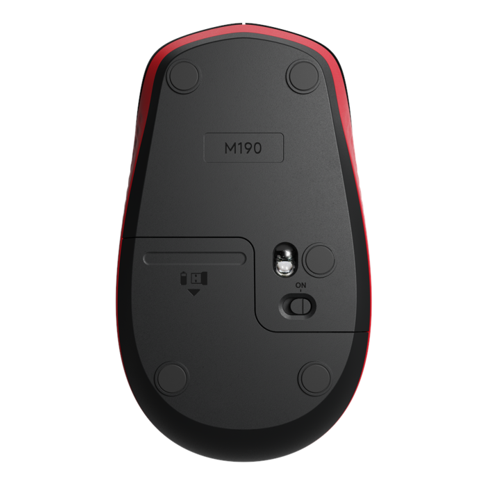 Logitech Miška M190 Wireless, rdeča