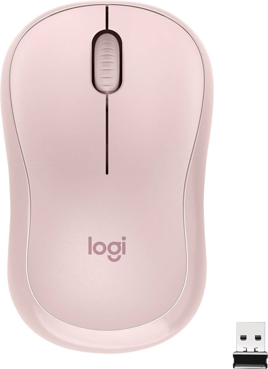 Logitech M220 Silent brezžična miška, roza