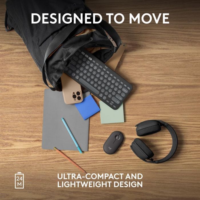 Logitech Miška Pebble 2 M350S Wireless, grafitna